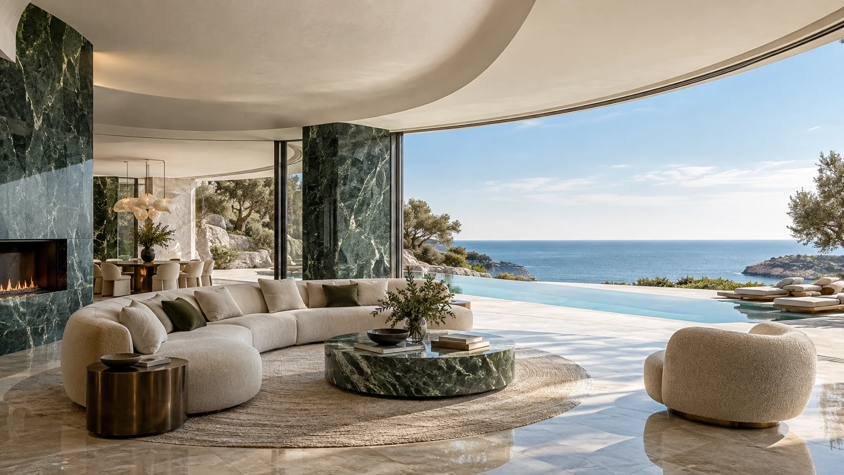 Villa Onda. A sculptural living space opening onto the sea.
